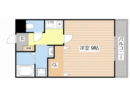 DOZEN(1K/1階)の間取り写真