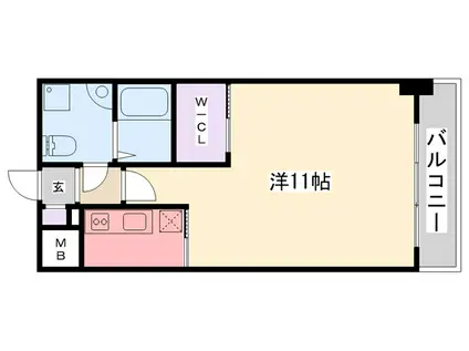 セレニテ甲子園(1K/6階)の間取り写真