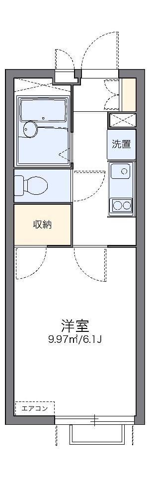 レオパレス長者丸(1K/3階)の間取り写真