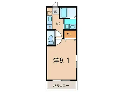 フジパレス甲子園I番館(1K/3階)の間取り写真