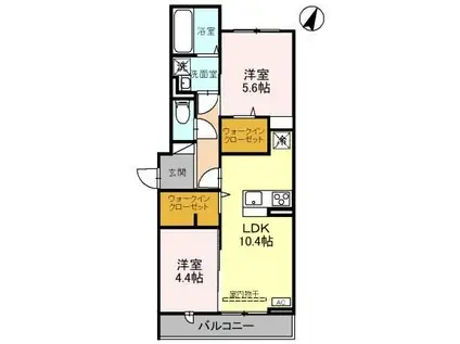 D-ROOM本馬越(2LDK/3階)の間取り写真