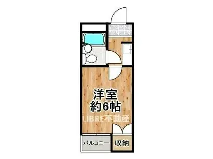 グローバル86M&O(1K/3階)の間取り写真