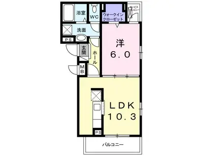 京急大師線 東門前駅 徒歩3分 3階建 築3年(1LDK/3階)の間取り写真