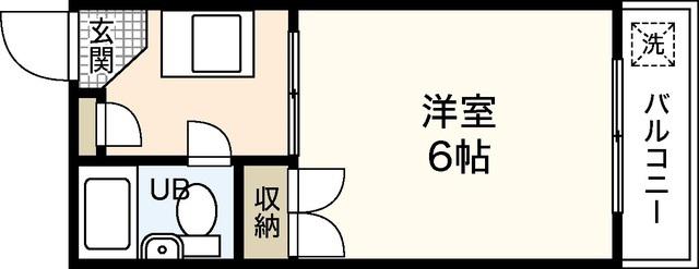 ASSOCIE中広(1K/4階)の間取り写真