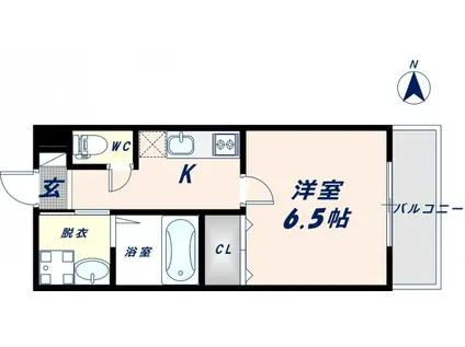 リビングライフ長瀬(1K/3階)の間取り写真