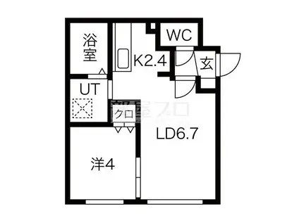 ARTISARA アーティサーラ(1LDK/2階)の間取り写真
