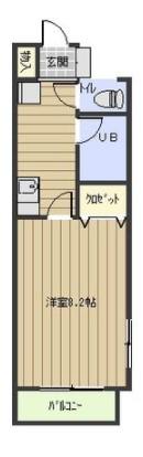 UMEX-7(1K/5階)の間取り写真