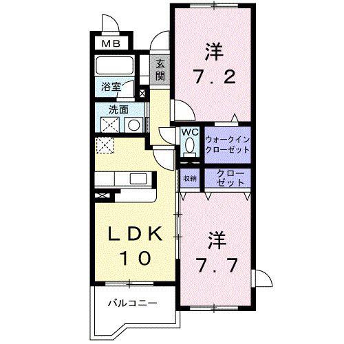 エストレーノパレスA(2LDK/3階)の間取り写真