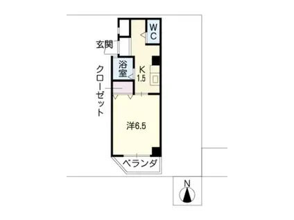 ラフィネ野並(1K/8階)の間取り写真