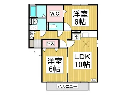 メゾン・トモトールB(2LDK/1階)の間取り写真