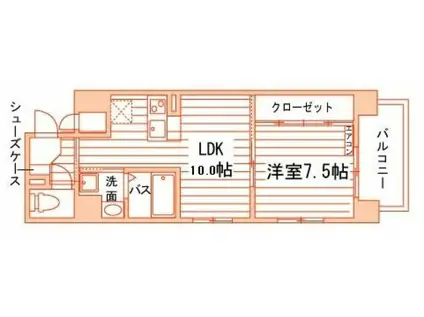 アトーレ野田(1LDK/7階)の間取り写真