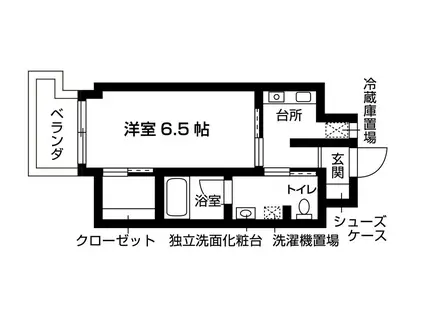 エスト日比野(1K/3階)の間取り写真