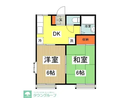 カリーナスピカ(2K/1階)の間取り写真