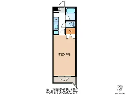 エクセレント西可児(1K/2階)の間取り写真