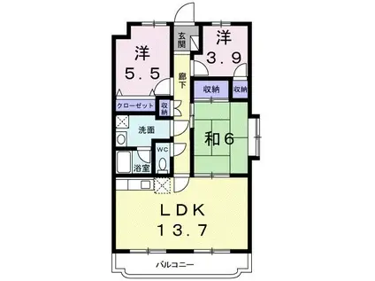 グランアージュ(3LDK/2階)の間取り写真