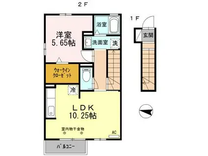パストラルⅥ(1LDK/2階)の間取り写真