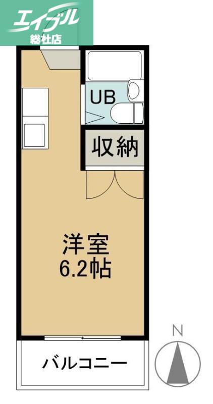 アルフィーネ中庄(ワンルーム/1階)の間取り写真
