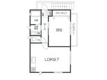 セレッソ(1LDK/2階)の間取り写真