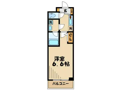 MAXIV百合ヶ丘(1K/3階)の間取り写真