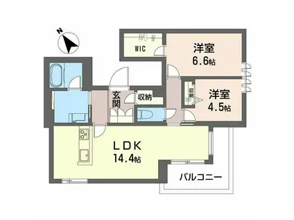エム フラット(2LDK/2階)の間取り写真