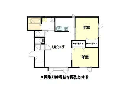 GROOVY(2LDK/2階)の間取り写真