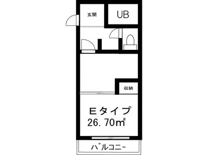 ゾンターク駒沢(1K/4階)の間取り写真