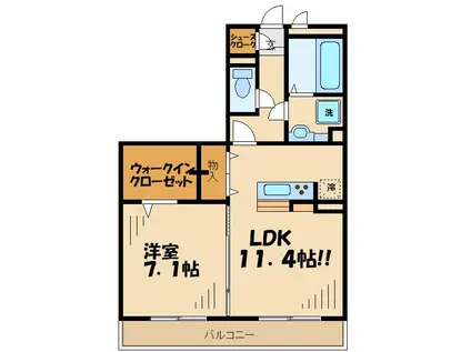 グランテージ(1LDK/3階)の間取り写真