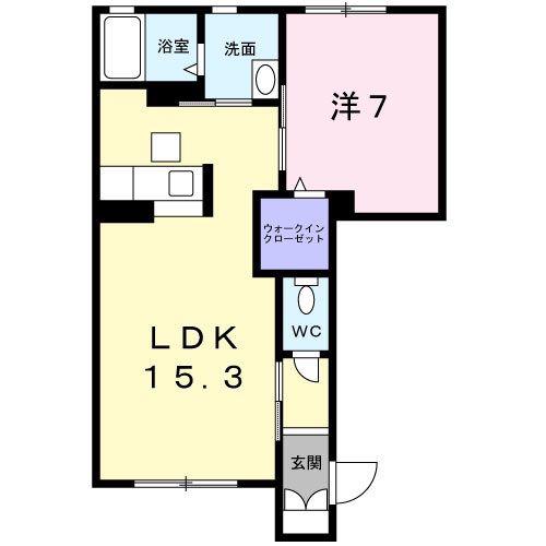 プロヌーブ三条(1LDK/1階)の間取り写真