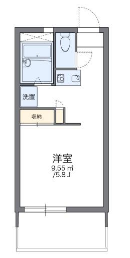 レオパレス高尾I(1K/1階)の間取り写真