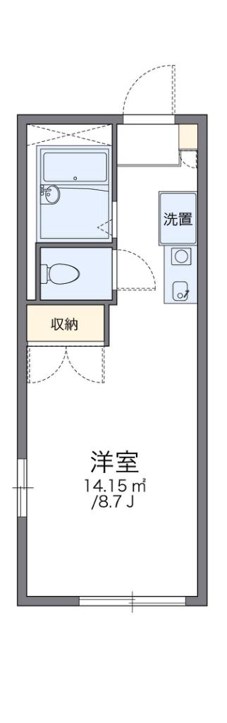 レオパレス天城(1K/1階)の間取り写真