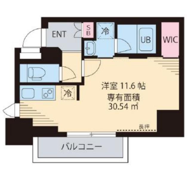 KーCREST(ワンルーム/8階)の間取り写真