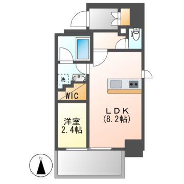 パートナーズ今池(1LDK/3階)の間取り写真