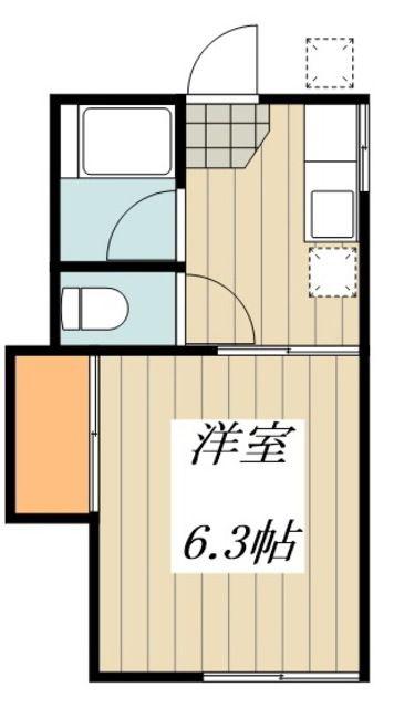 園山ハイツ(1K/1階)の間取り写真