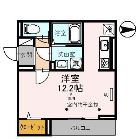 K.LAGOON(ワンルーム/3階)の間取り写真