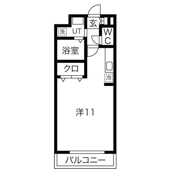 レーベンス柏木(ワンルーム/3階)の間取り写真