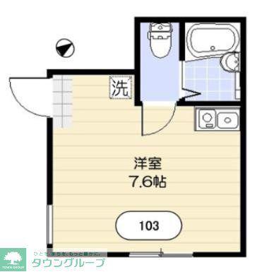 グランスタイル町屋(ワンルーム/1階)の間取り写真