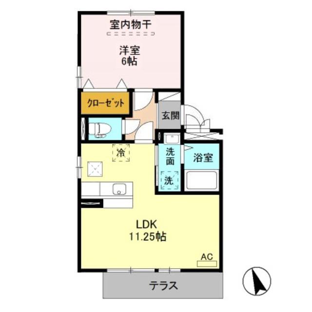フォルマート(1LDK/1階)の間取り写真
