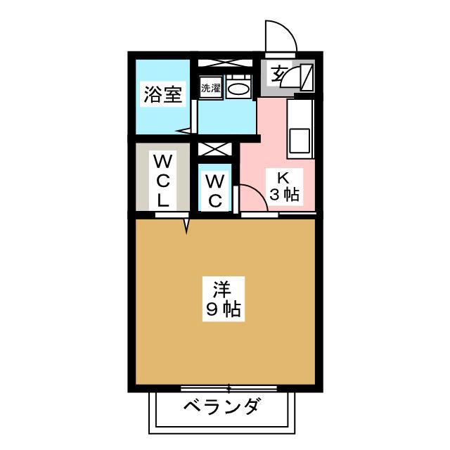 コンフォートモナリエ(1K/2階)の間取り写真