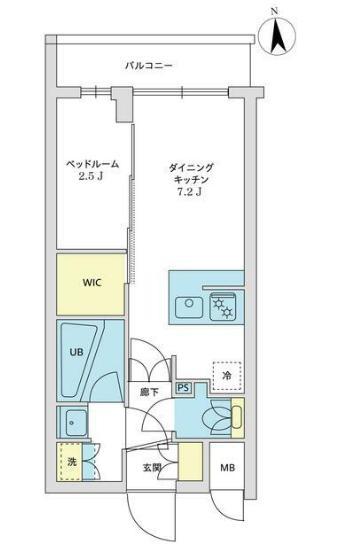 アジールコート豪徳寺(1DK/3階)の間取り写真