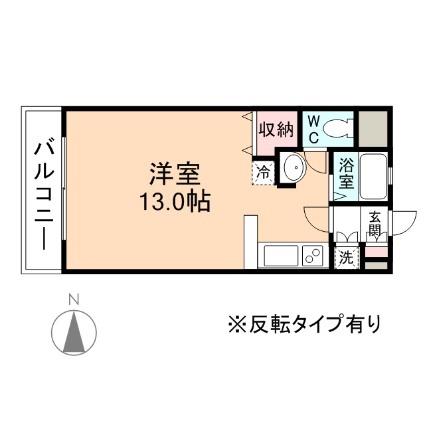 パークヒルズKUROSE(1K/3階)の間取り写真