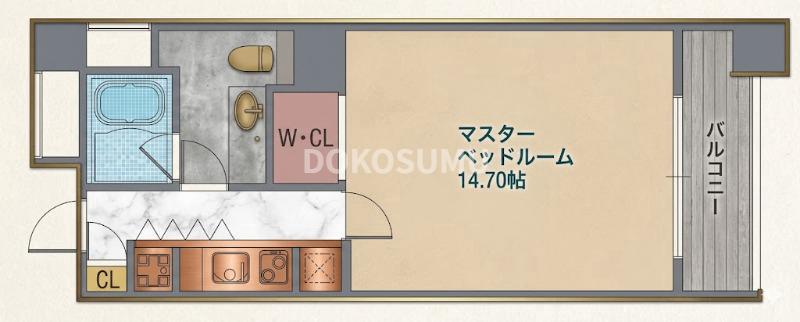 ザ タワー大阪レジデンス(ワンルーム/7階)の間取り写真