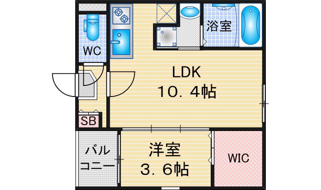 MAISON TERA RITA(1LDK/1階)の間取り写真