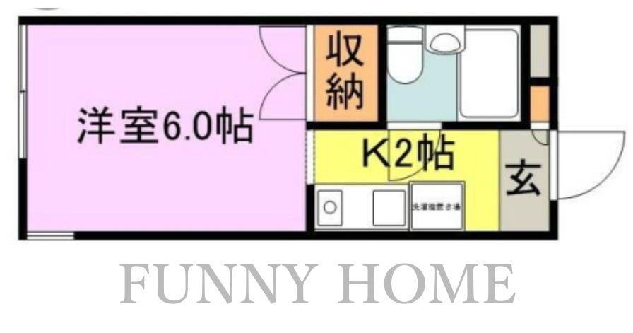 メゾンドセリシア(ワンルーム/1階)の間取り写真
