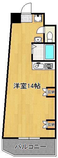 サンシティ日明(ワンルーム/6階)の間取り写真