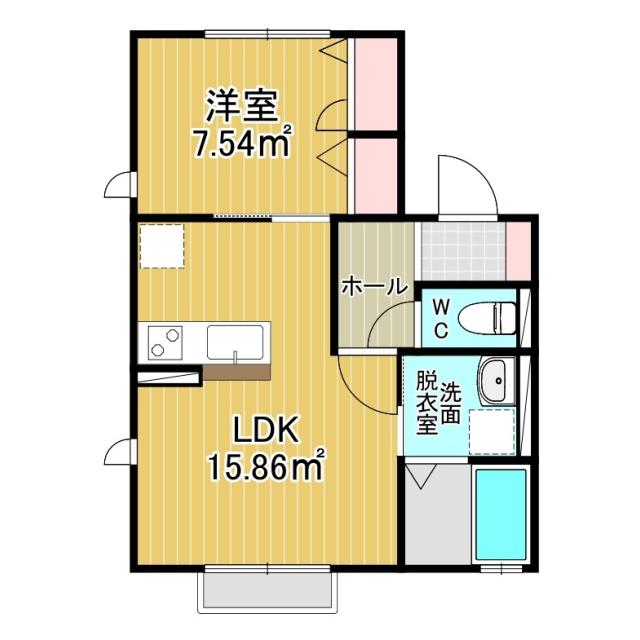 コンフォーティア(1LDK/2階)の間取り写真
