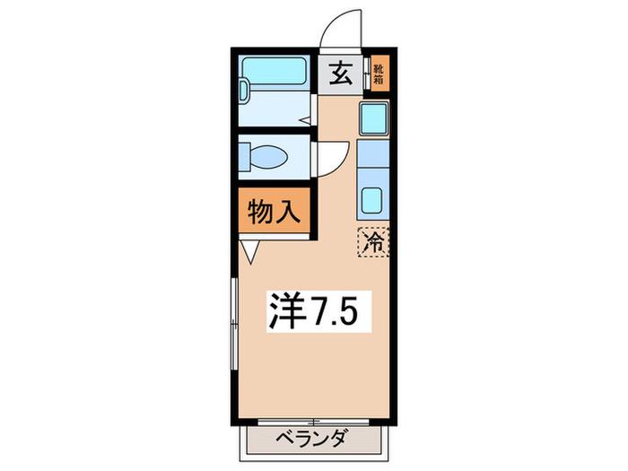 マイハウス菊名(ワンルーム/2階)の間取り写真