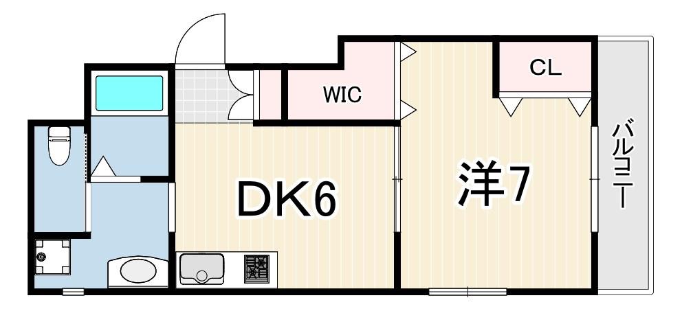 S.Sル・ゼフィール2(1DK/3階)の間取り写真
