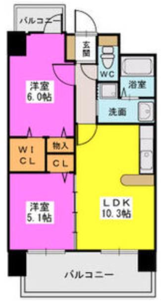 ステラSTII(2LDK/3階)の間取り写真