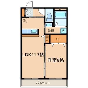 京王線 聖蹟桜ケ丘駅 徒歩10分 2階建 築17年(1LDK/1階)の間取り写真