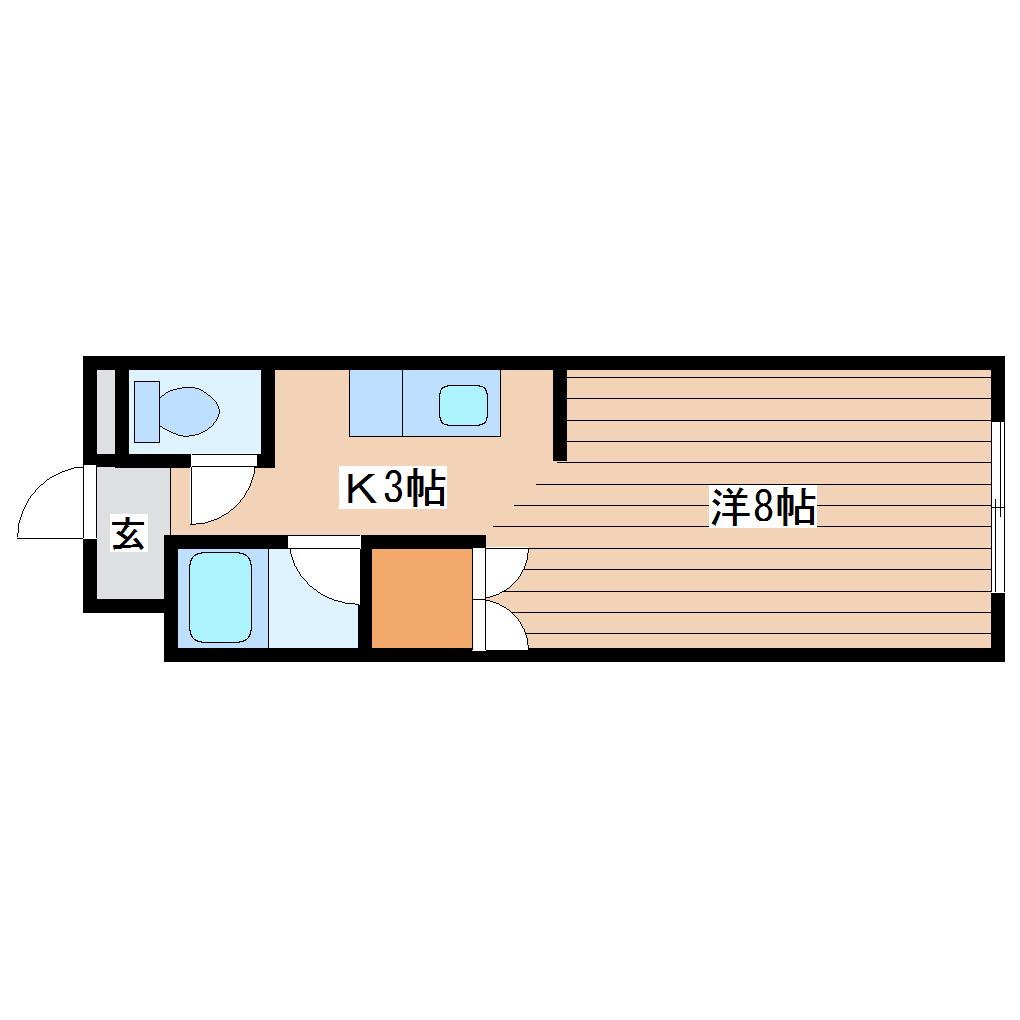 クリエイトビル大和町(1K/2階)の間取り写真